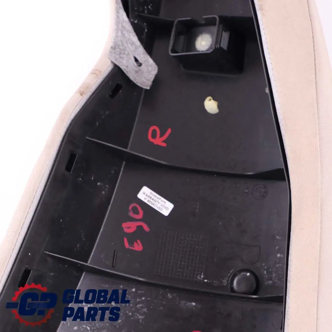 BMW E90 LCI Osłona Boczna Fotela Prawy Tył Tylna Skóra Oyster - SKU 7213610 - Numer Części 7213610