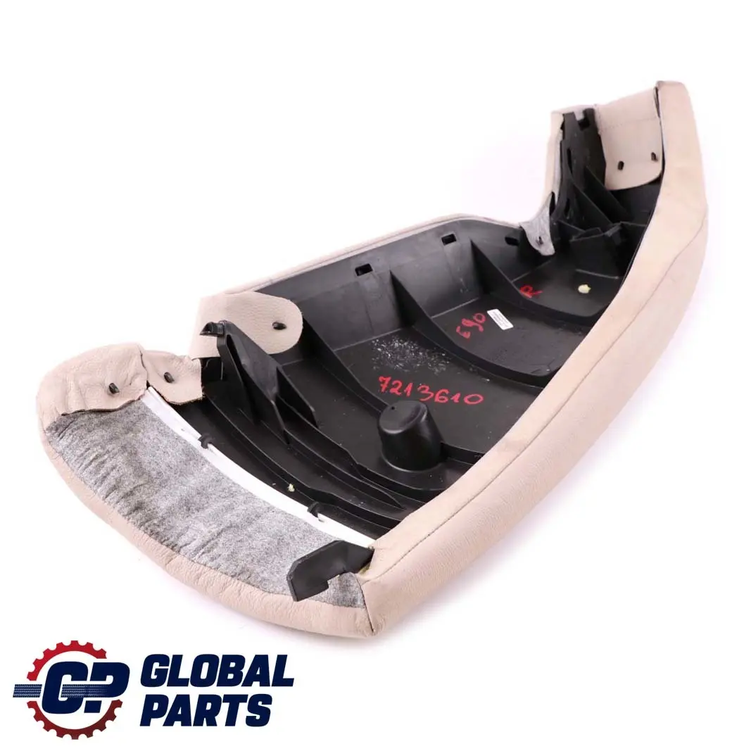 BMW E90 LCI Rivestimento Pannello Laterale Sedile Posteriore Destro Pelle Oyster - SKU 7213610 - Numero di parte 7213610