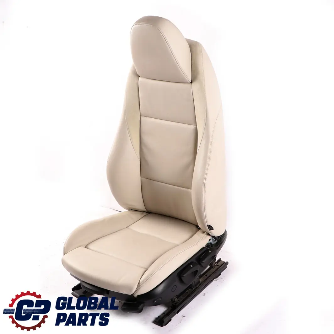 Front Left N/S White Leather Heated Sport Seat to BMW Z4 E89 Convertible Cabrio with Part number 7213969 BMW Z4 E89 Convertible Cabrio Front Left N/S White Leather Heated Sport Seat - SKU 7213969 - Part number 7213969
