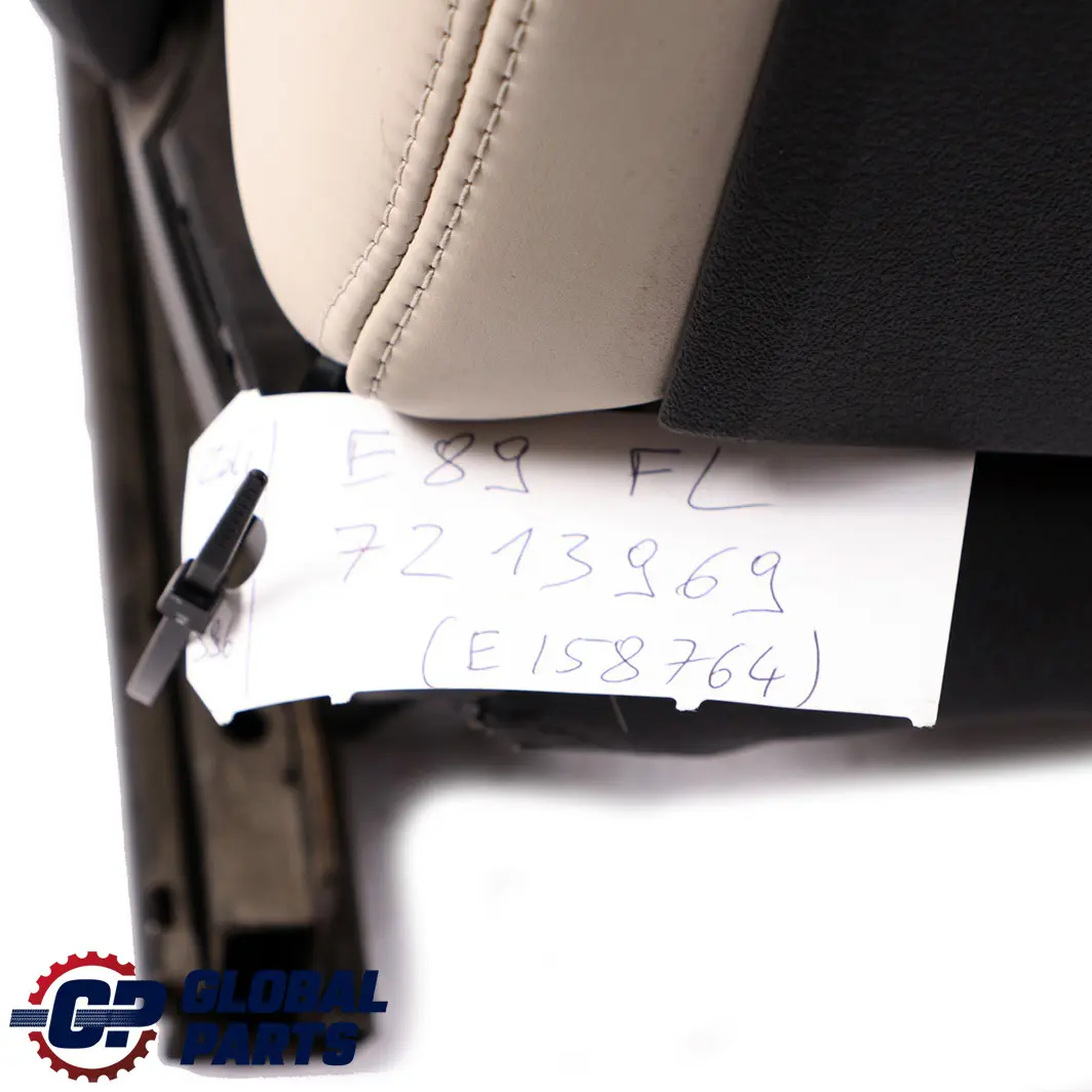 Front Left N/S White Leather Heated Sport Seat to BMW Z4 E89 Convertible Cabrio with Part number 7213969 BMW Z4 E89 Convertible Cabrio Front Left N/S White Leather Heated Sport Seat - SKU 7213969 - Part number 7213969