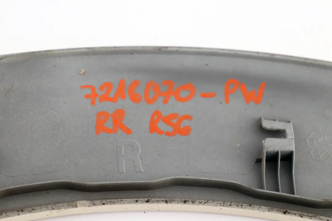 Arch Rear Right O/S Pepper White to Mini Cooper R56 R57 LCI Cover Wheel with Part number 7216070 Mini Cooper R56 R57 LCI Cover Wheel Arch Rear Right O/S Pepper White - SKU 7216070 - Part number 7216070