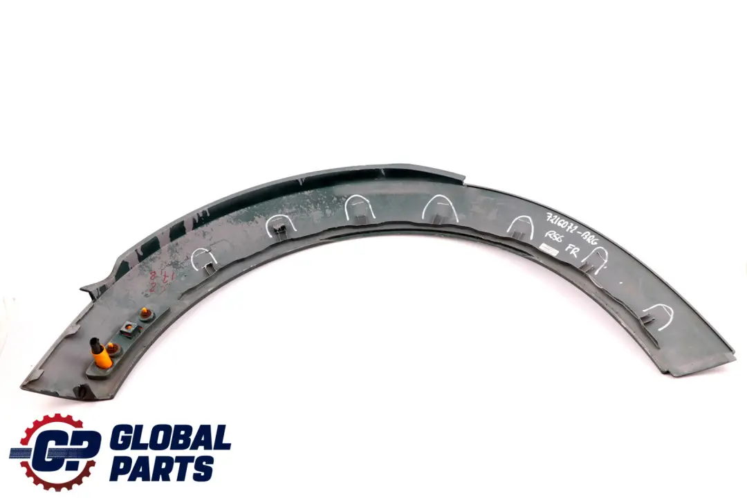 Arch Front Right O/S British Racing Green to Mini Cooper R56 R57 Cover Wheel with Part number 7216072 Mini Cooper R56 R57 Cover Wheel Arch Front Right O/S British Racing Green - SKU 7216072-BRG - Part number 7216072