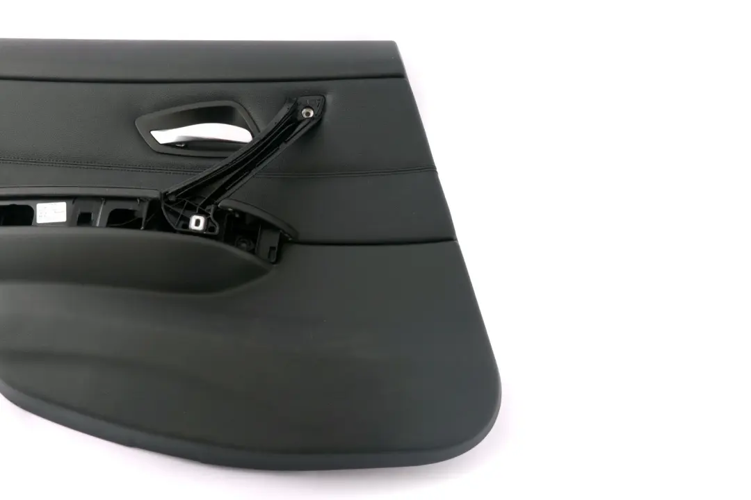 BMW E90 E90N Panneau garniture de carte de porte en cuir noir arrière gauche - SKU 7217579 - Numéro de pièce 51427217579
