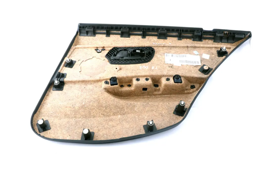 BMW E90 E90N Panneau garniture de carte de porte en cuir noir arrière gauche - SKU 7217579 - Numéro de pièce 51427217579