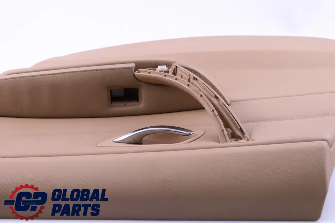 Right O/S Door Card Lining Beige Leather Trim Panel to BMW 3 Series E90 Rear with Part number 7217584 BMW 3 Series E90 Rear Right O/S Door Card Lining Beige Leather Trim Panel - SKU 7217584 - Part number 7217584