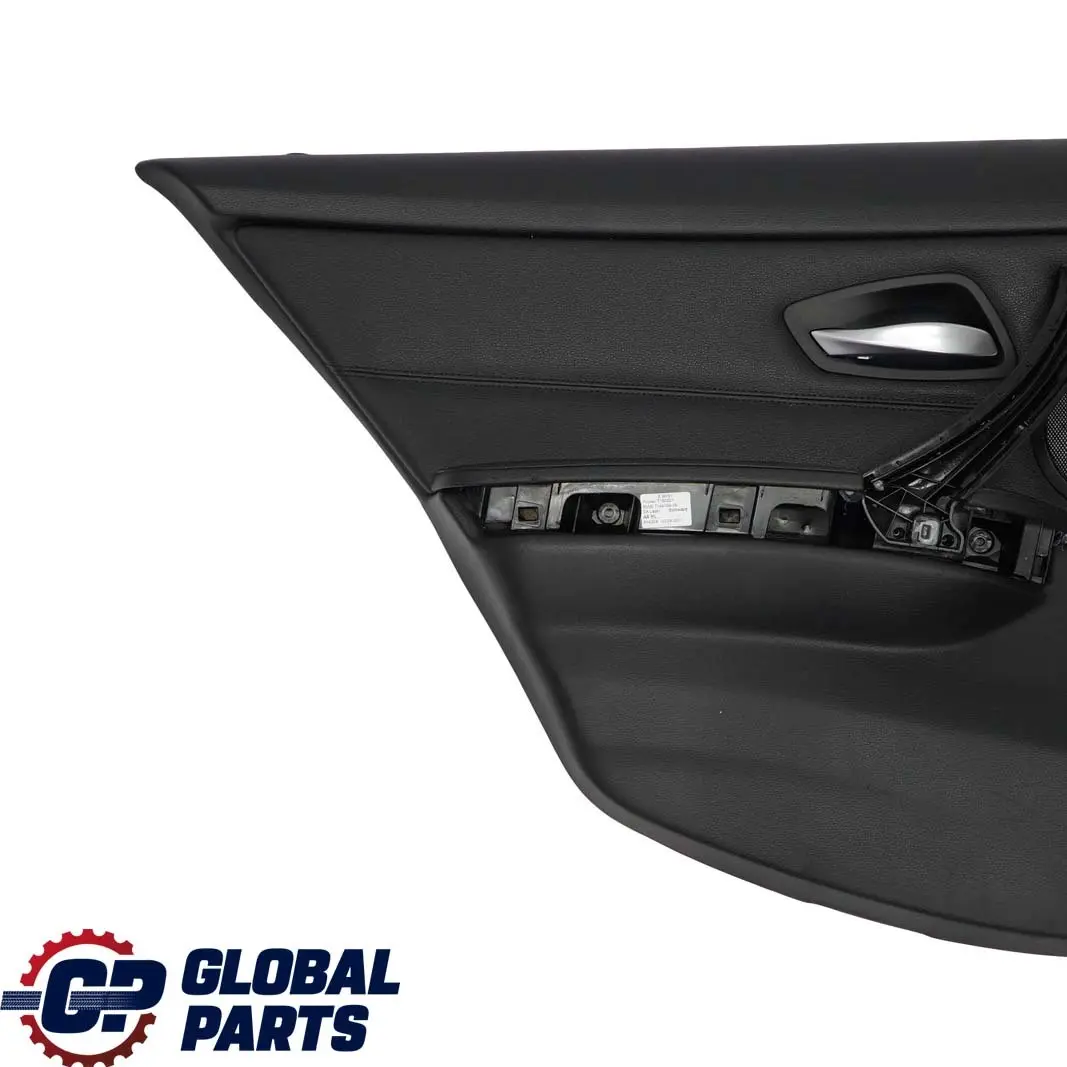 Left N/S Door Card Leather Lining Trim Panel Black to BMW 3 Series E90 E91 Rear with Part number 7217611 BMW 3 Series E90 E91 Rear Left N/S Door Card Leather Lining Trim Panel Black - SKU 7217611 - Part number 7217611