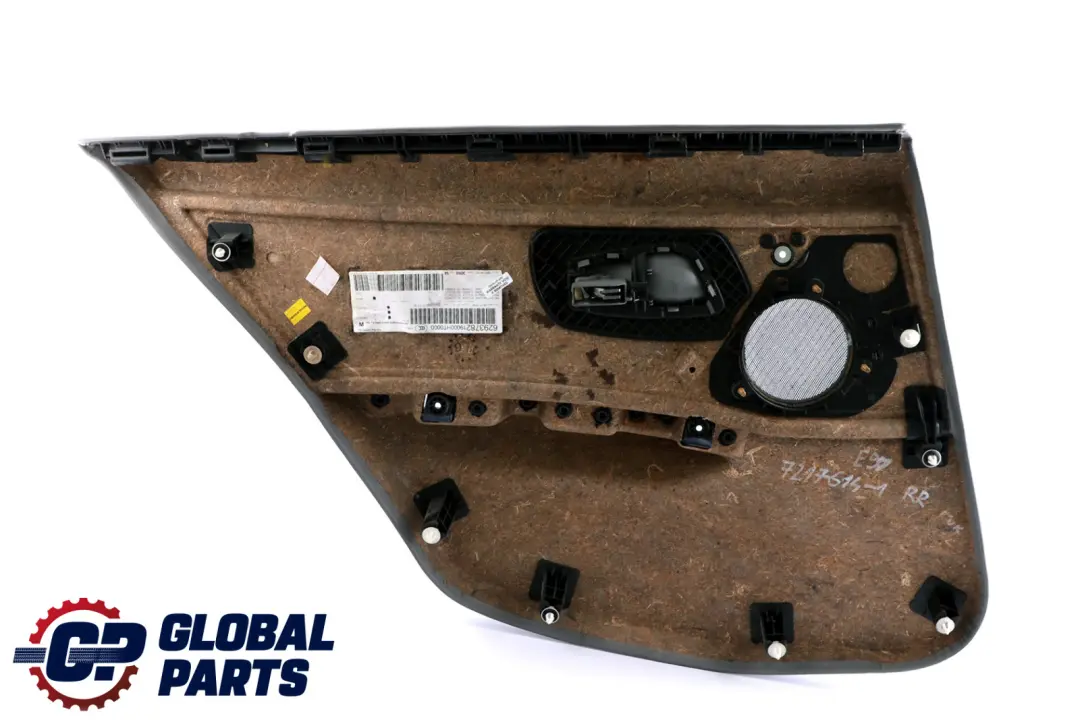 Right O/S Door Card Lining Panel Grey Leather to BMW 3 Series E90 E91 Rear with Part number 7217614 BMW 3 Series E90 E91 Rear Right O/S Door Card Lining Panel Grey Leather - SKU 7217614-1 - Part number 7217614