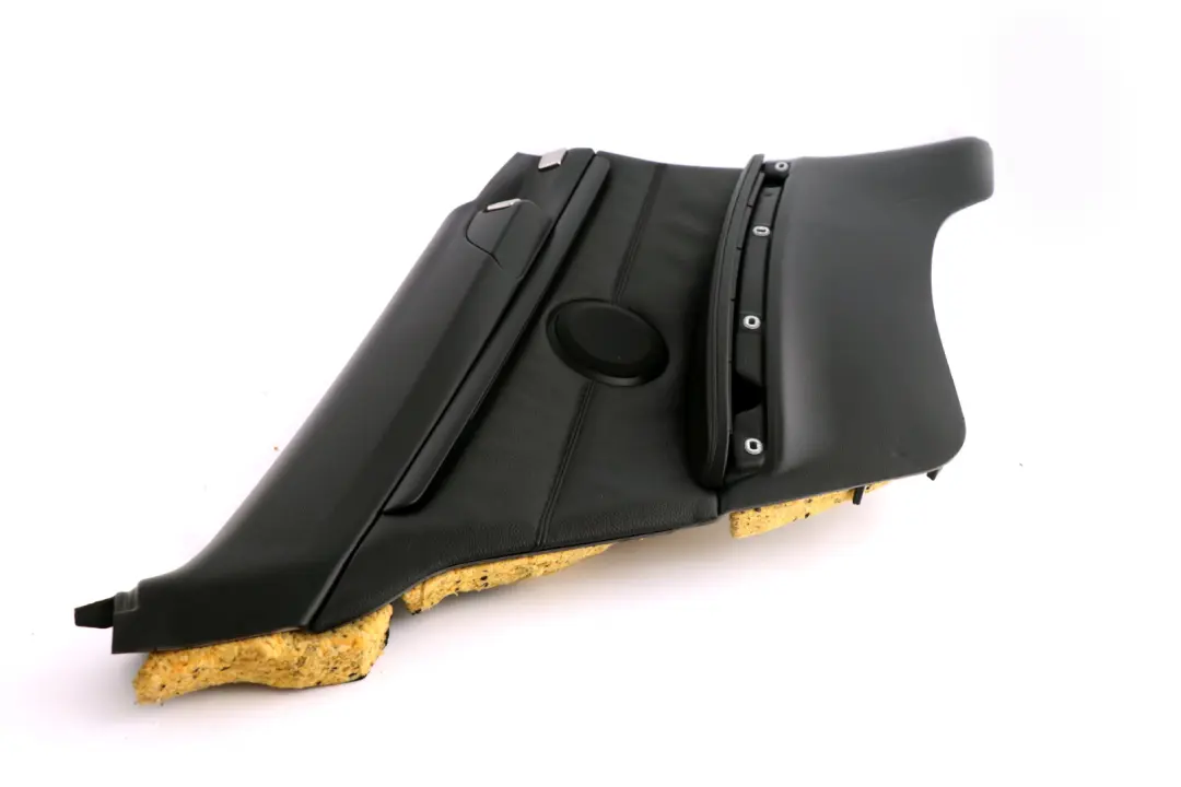 Left N/S Lateral Trim Panel Lining Black Leather to BMW 3 Series E92 Rear with Part number 7218807 BMW 3 Series E92 Rear Left N/S Lateral Trim Panel Lining Black Leather - SKU 7218807 - Part number 7218807