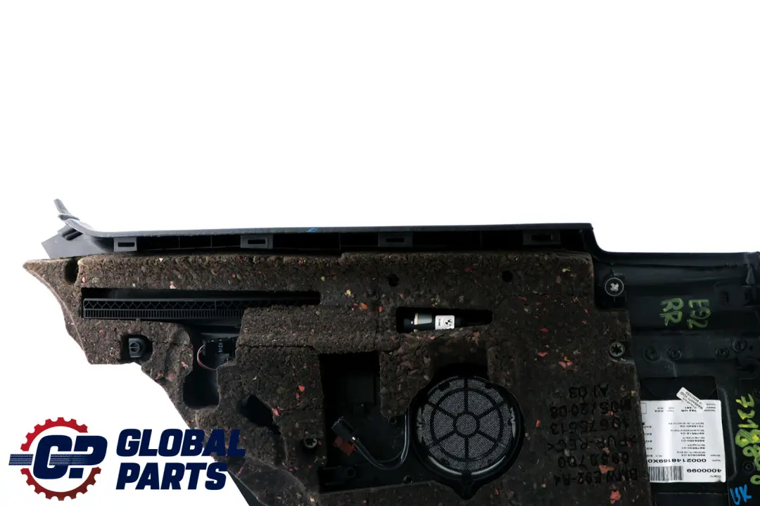 Right O/S Lateral Trim Panel Lining Black Leather to BMW 3 Series E92 1 Rear with Part number 7218808 BMW 3 Series E92 1 Rear Right O/S Lateral Trim Panel Lining Black Leather - SKU 7218808-1 - Part number 7218808