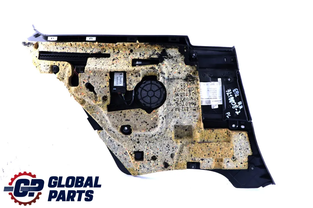 Right O/S Lateral Trim Panel Lining Black Leather to BMW 3 Series E92 2 Rear with Part number 7218808 BMW 3 Series E92 2 Rear Right O/S Lateral Trim Panel Lining Black Leather - SKU 7218808-2 - Part number 7218808