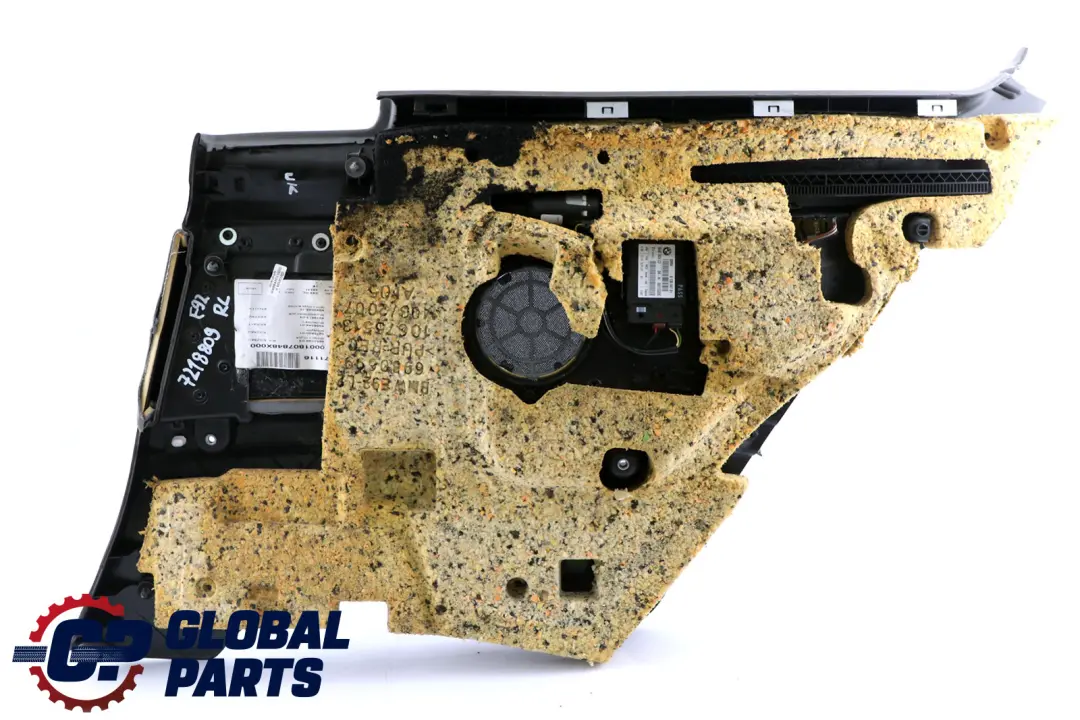 Left N/S Lateral Trim Panel Lining Grey Leather to BMW 3 Series E92 Coupe Rear with Part number 7218809 BMW 3 Series E92 Coupe Rear Left N/S Lateral Trim Panel Lining Grey Leather - SKU 7218809 - Part number 7218809