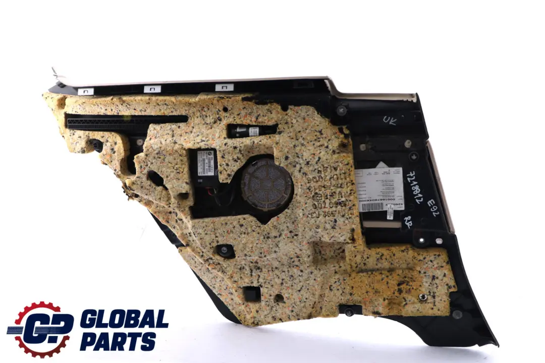 BMW 3 Series E92 Coupe Rear Right O/S Lateral Trim Panel Lining Beige Leather - SKU 7218812 - Part number 7218812