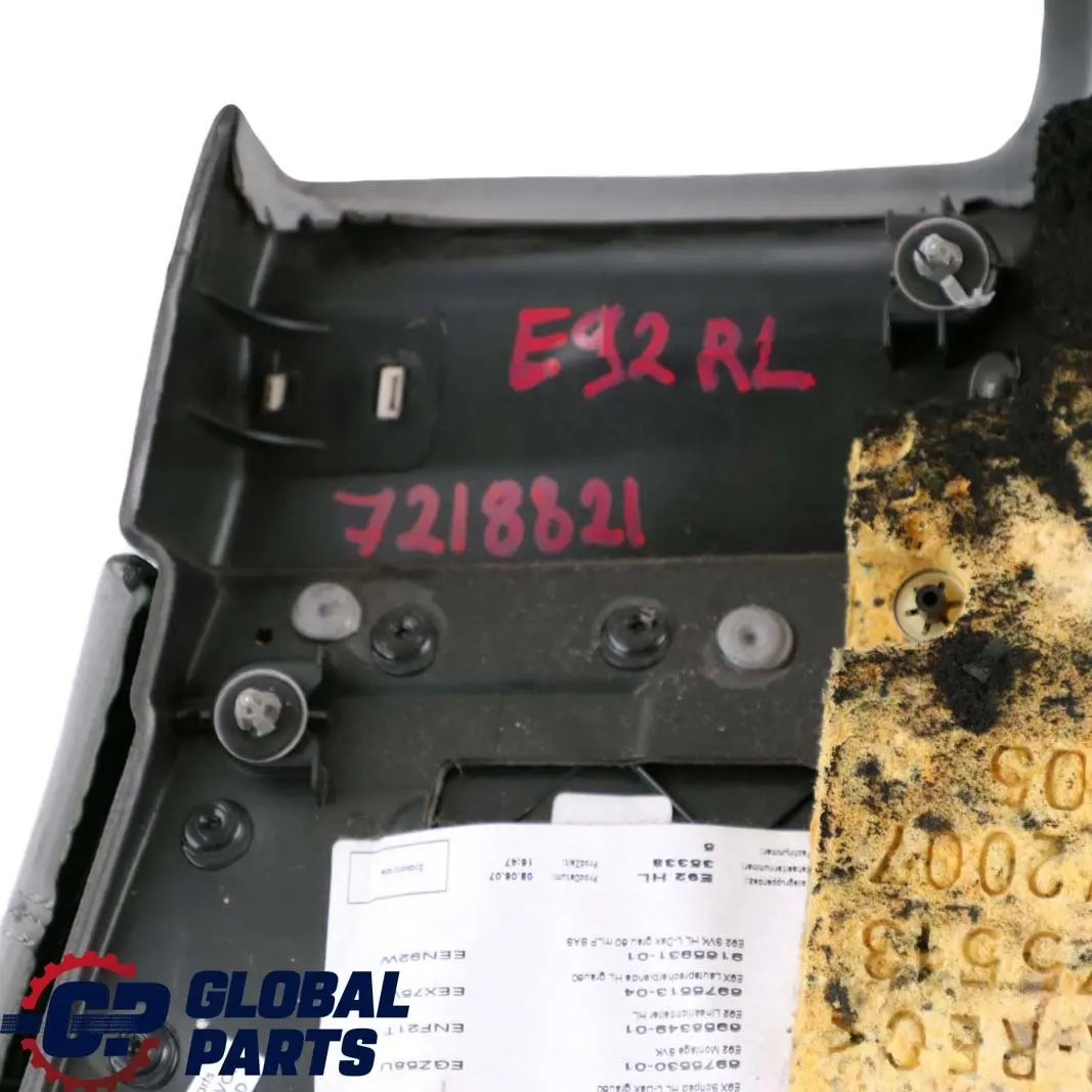 BMW 3er E92 Hinten Links Seitliche Abdeckung Trim Panel Futter Grau Leder - SKU 7218821 - Teilenummer 7218821