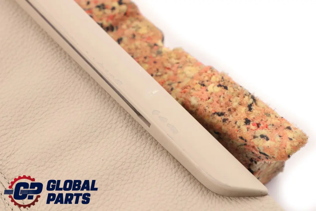 Right O/S Lateral Trim Panel Lining Leather Cream Beige to BMW 3 E93 Cabrio Rear with Part number 7218920 BMW 3 E93 Cabrio Rear Right O/S Lateral Trim Panel Lining Leather Cream Beige - SKU 7218920 - Part number 7218920