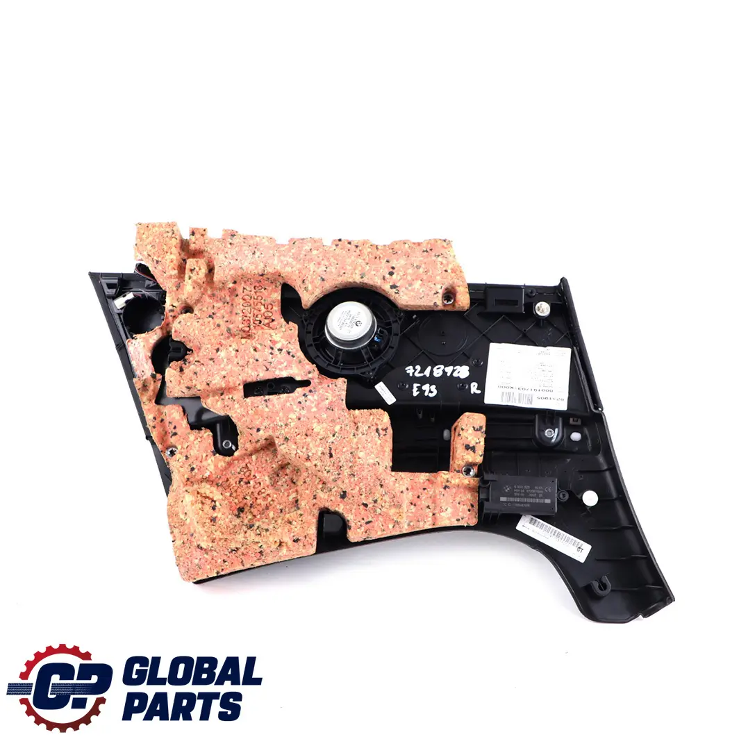 Garniture du panneau latéral arrière droit en cuir noir Dakota pour BMW E93 Cabrio à propos du numéro de pièce 7218928 BMW E93 Cabrio Garniture du panneau latéral arrière droit en cuir noir Dakota - SKU 7218928 - Numéro de pièce 7218928