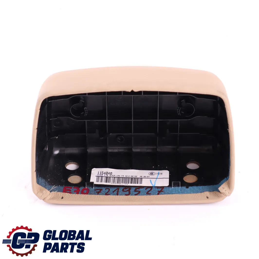 Front Sport Seat Headrest Leather Cover Beige to BMW X5 X6 E70 E71 with Part number 7219527 BMW X5 X6 E70 E71 Front Sport Seat Headrest Leather Cover Beige - SKU 7219527 - Part number 7219527