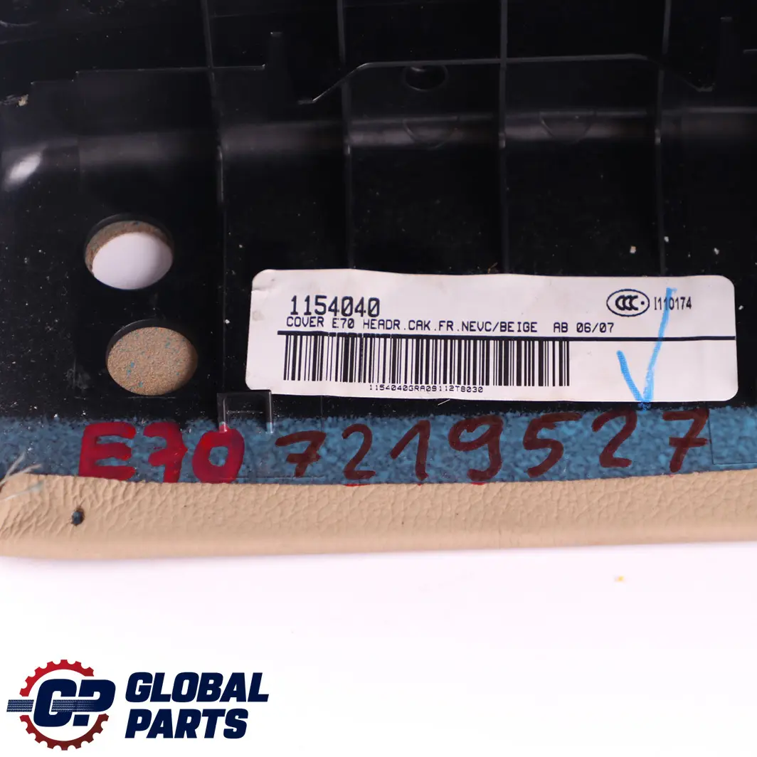 Front Sport Seat Headrest Leather Cover Beige to BMW X5 X6 E70 E71 with Part number 7219527 BMW X5 X6 E70 E71 Front Sport Seat Headrest Leather Cover Beige - SKU 7219527 - Part number 7219527