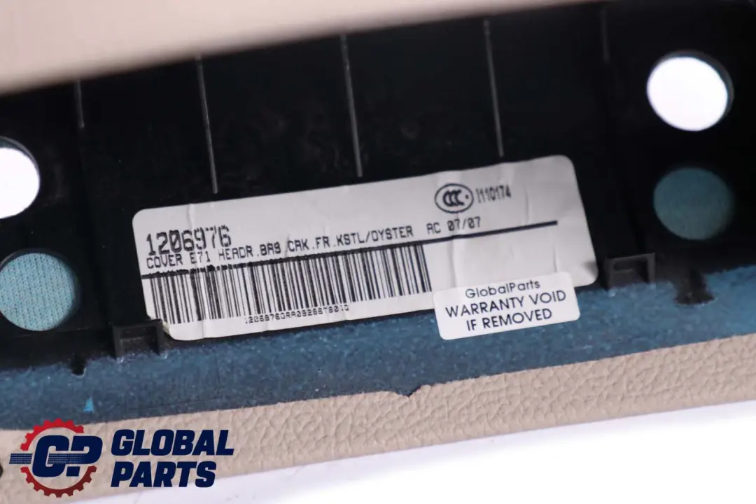 BMW X5 X6 E70 E71 Front Sport Seat Headrest Leather Cover Oyster - SKU 7219532 - Part number 7219532