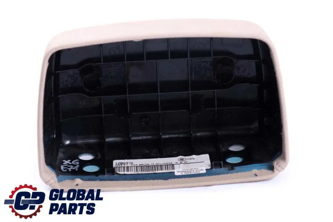 Front Sport Seat Headrest Leather Cover Oyster to BMW X5 X6 E70 E71 with Part number 7219532 BMW X5 X6 E70 E71 Front Sport Seat Headrest Leather Cover Oyster - SKU 7219532 - Part number 7219532
