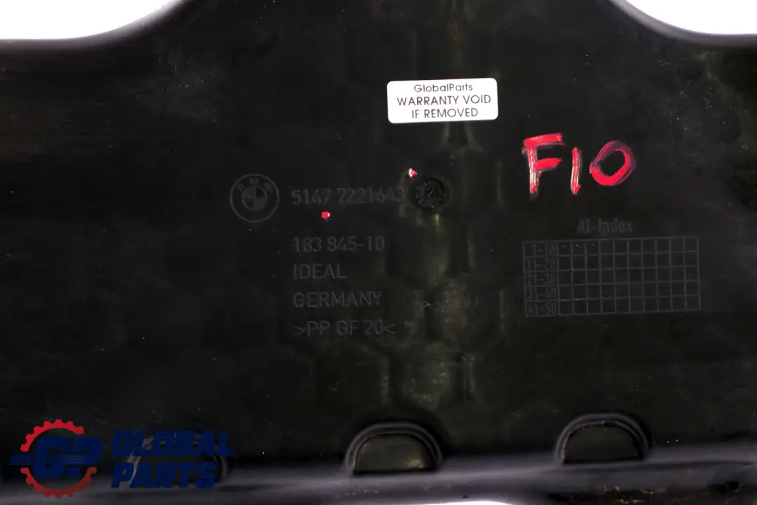 BMW F10 Wspornik Osłona Wnęki Koła Lewa - SKU 7221643 - Numer Części 7221643