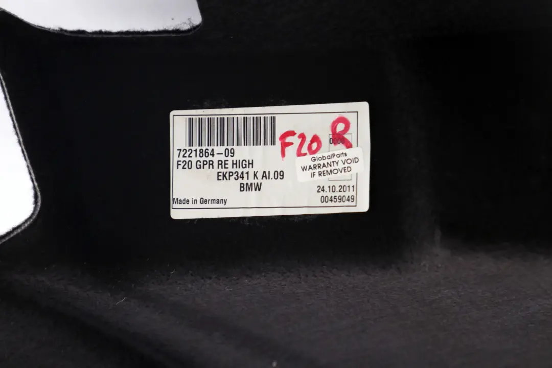 BMW 1 Reihe F20 F21 Verkleidung Gepäckraum rechts 5147 - SKU 7221864 - Teilenummer 7221864