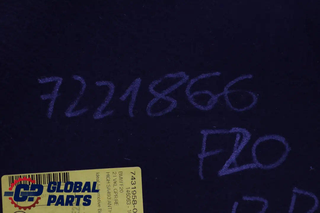 BMW 1 er F20 F21 Verkleidung Gepäckraum Rechts Schwarz 7431958 - SKU 7221866 - Teilenummer 7221866