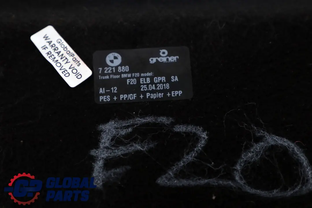 Boot Trunk Floor BMW F20 F21 LCI 1 Carpet Mat Cover Linen Net to with Part number 7221880 Boot Trunk Floor BMW F20 F21 LCI 1 Carpet Mat Cover Linen Net - SKU 7221880-1 - Part number 7221880
