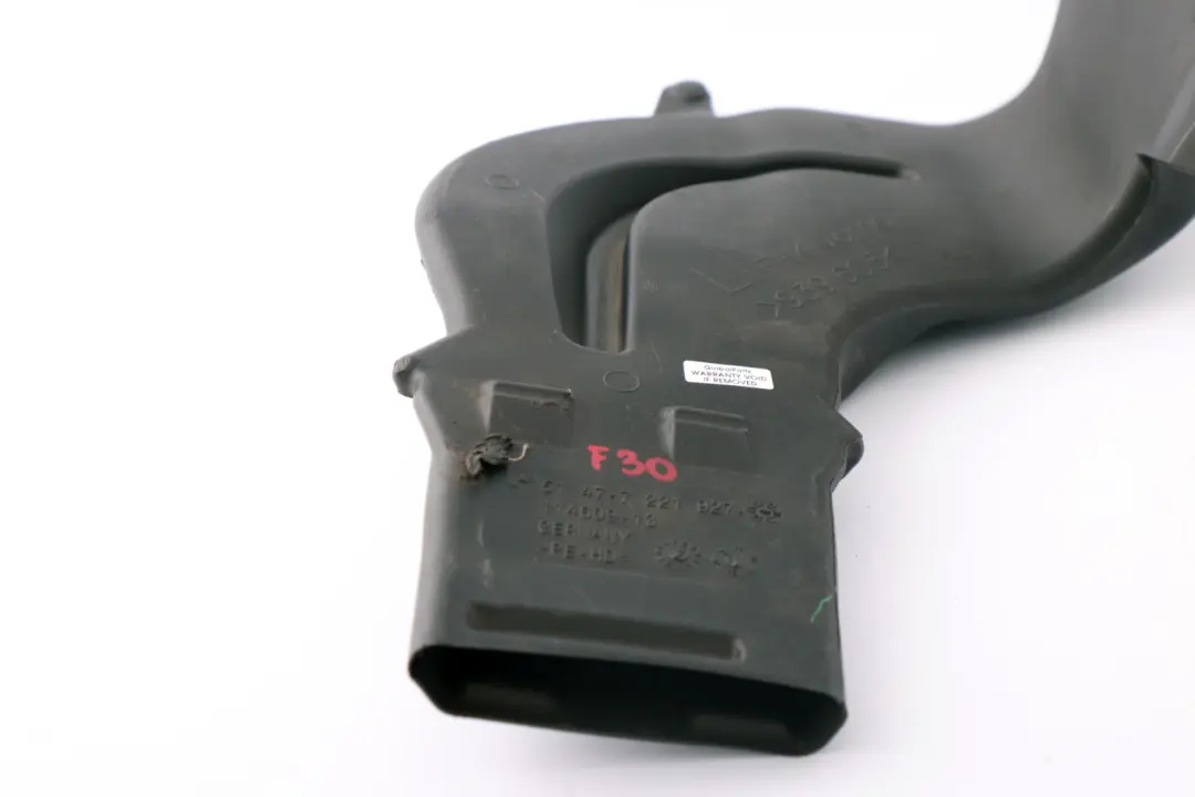Conducto calefacción trasero izquierdo para BMW F30 F31 F32 F33 F34 GT F35 F36 F80 M3 con número de pieza 7221927 BMW F30 F31 F32 F33 F34 GT F35 F36 F80 M3 Conducto calefacción trasero izquierdo - SKU 7221927 - Número de pieza 7221927