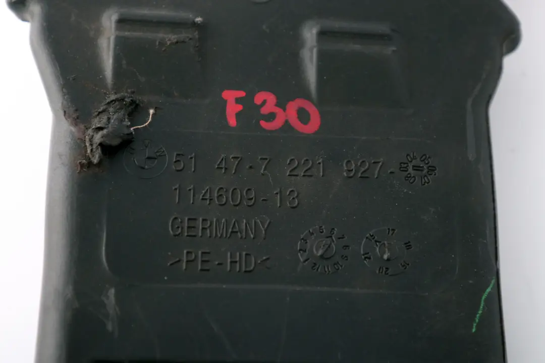 BMW F30 F31 F32 F33 F36 M3 Kanał Grzewczy Tył Lewy - SKU 7221927 - Numer Części 7221927