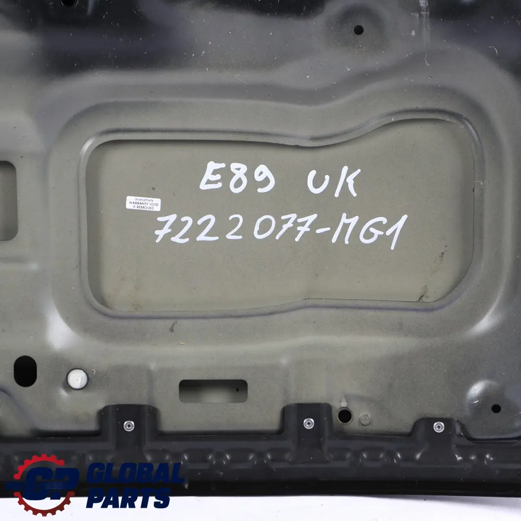 Folding Top Hardtop Roof Shell Front Mineralgrau Grey - B39 to BMW Z4 E89 Cabrio with Part number 7222077 BMW Z4 E89 Cabrio Folding Top Hardtop Roof Shell Front Mineralgrau Grey - B39 - SKU 7222077-MG1 - Part number 7222077