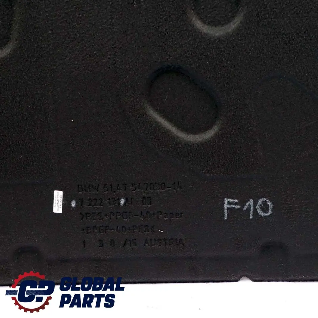 Boot Trunk Floor Carpet Luggage Compartment Trim to BMW F10 with Part number 7222131 BMW F10 Boot Trunk Floor Carpet Luggage Compartment Trim - SKU 7222131 - Part number 7222131