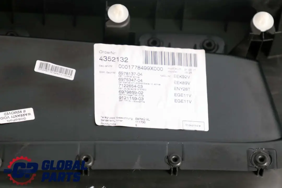 BMW 1 Reihe E87 LCI Türverkleidung Vorn Links Leder Boston Schwarz - SKU 7224345 - Teilenummer 7224345