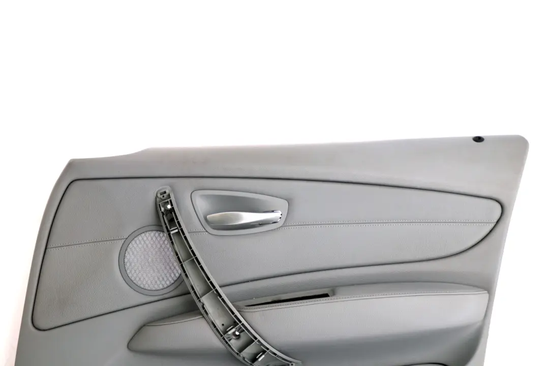 Front Right O/S Door Card Trim Panel Grey Leather to BMW 1 Series E87 LCI with Part number 7224348 BMW 1 Series E87 LCI Front Right O/S Door Card Trim Panel Grey Leather - SKU 7224348 - Part number 7224348