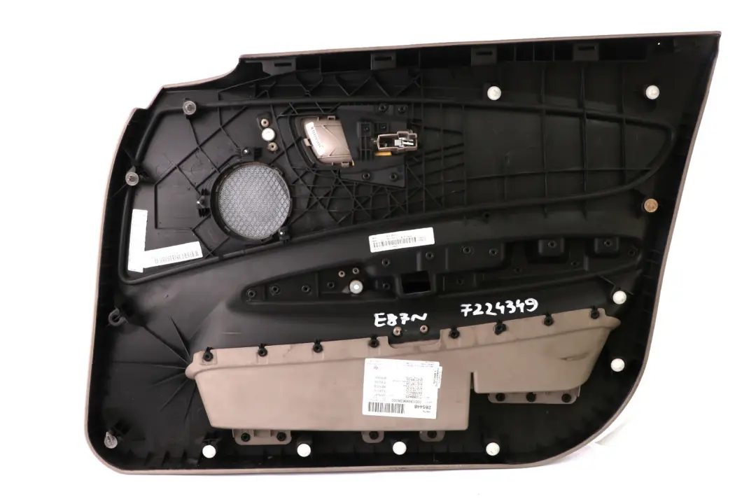BMW 1 Series E87 LCI Front Left N/S Door Card Trim Panel Beige Leather - SKU 7224349 - Part number 7224349