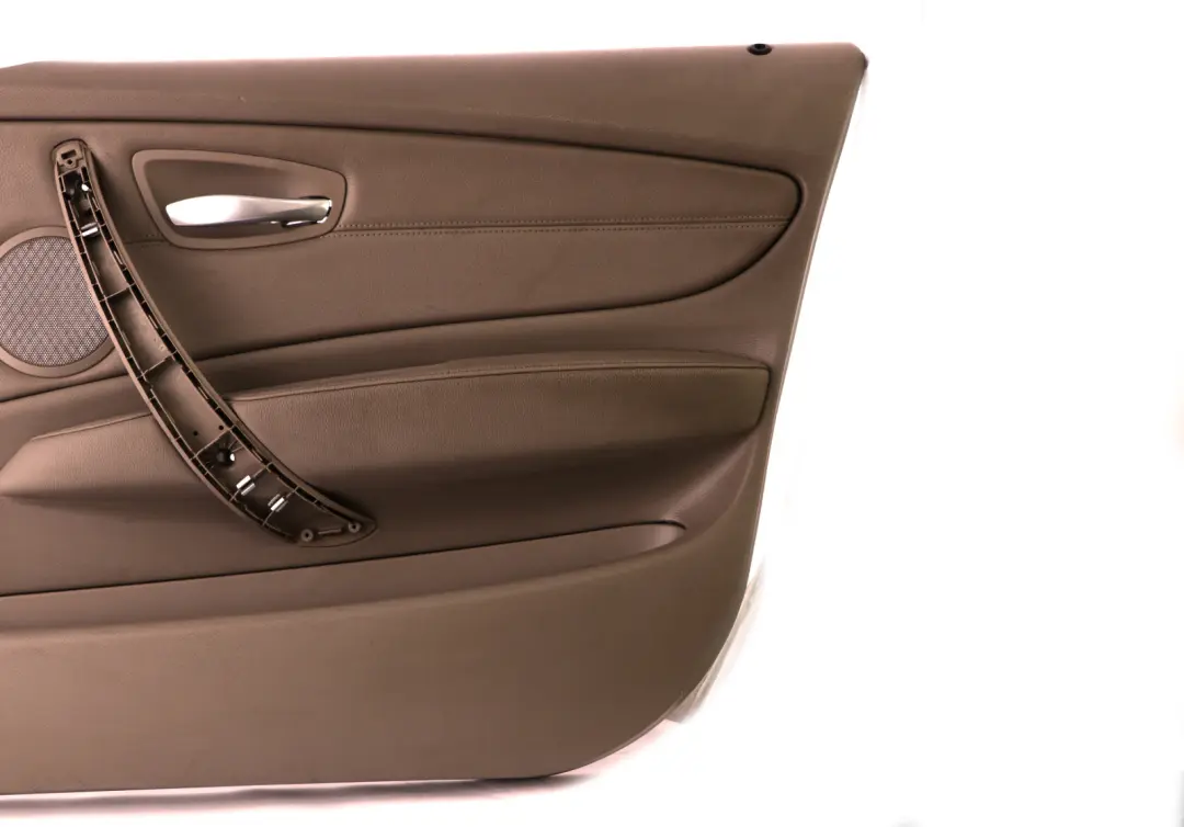 Front Right O/S Door Card Trim Panel Beige Leather to BMW 1 Series E87 LCI with Part number 7224350 BMW 1 Series E87 LCI Front Right O/S Door Card Trim Panel Beige Leather - SKU 7224350 - Part number 7224350