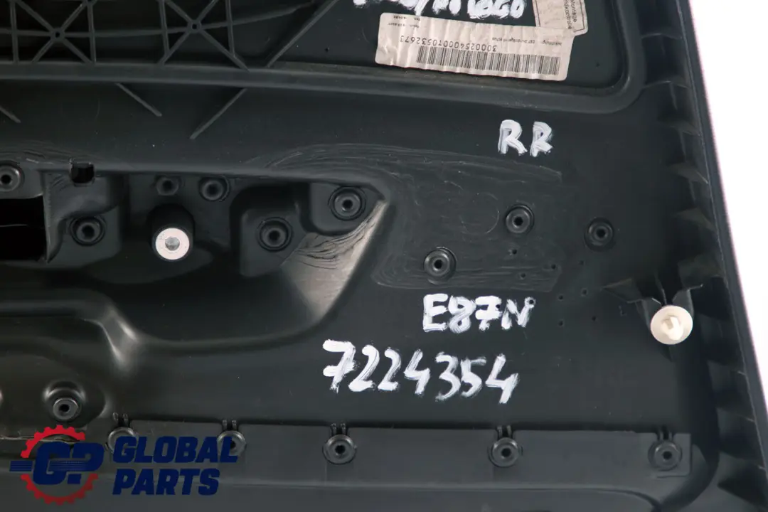 BMW 1 Reihe E87 LCI Türverkleidung Hinten Rechts Leder Boston Schwarz - SKU 7224354 - Teilenummer 7224354