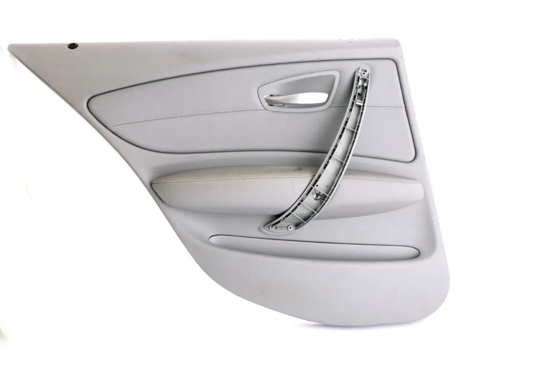 Left N/S Door Card Trim Panel Grey Leather to BMW 1 Series E87 LCI Rear with Part number 7224355 BMW 1 Series E87 LCI Rear Left N/S Door Card Trim Panel Grey Leather - SKU 7224355 - Part number 7224355