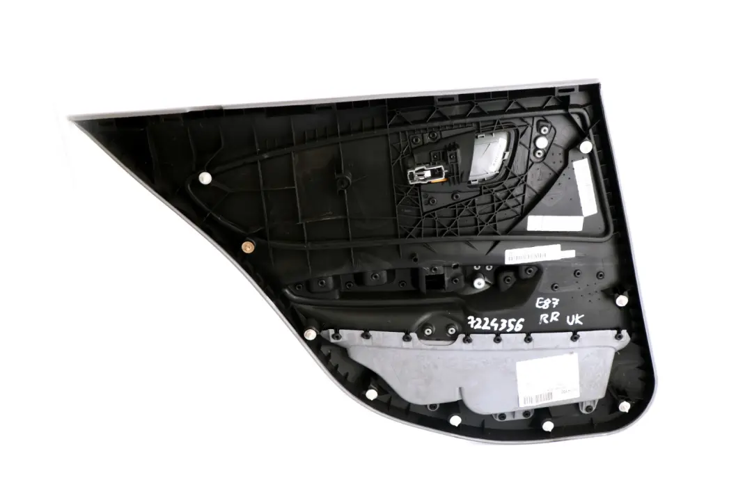 BMW 1 Series E87 LCI Rear Right O/S Door Card Trim Panel Grey Leather - SKU 7224356 - Part number 7224356