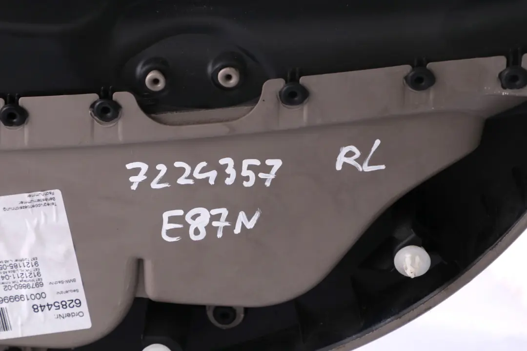 Left N/S Door Card Trim Panel Beige Leather to BMW 1 Series E87 LCI Rear with Part number 7224357 BMW 1 Series E87 LCI Rear Left N/S Door Card Trim Panel Beige Leather - SKU 7224357 - Part number 7224357