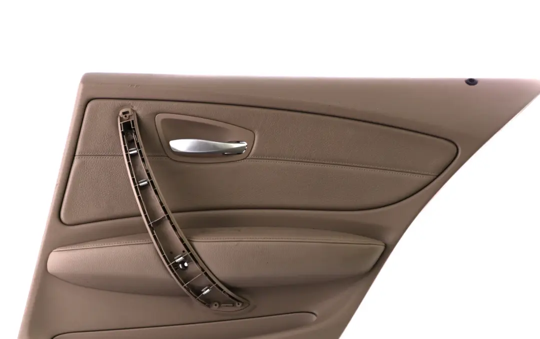 BMW 1 Series E87 LCI Rear Right O/S Door Card Trim Panel Beige Leather - SKU 7224358 - Part number 7224358
