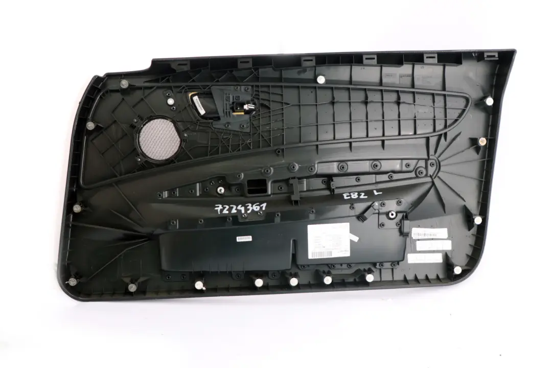 Front Left N/S Door Lining Card Black Leather to BMW 1 Series 1 E81 E82 with Part number 7224361 BMW 1 Series 1 E81 E82 Front Left N/S Door Lining Card Black Leather - SKU 7224361 - Part number 7224361