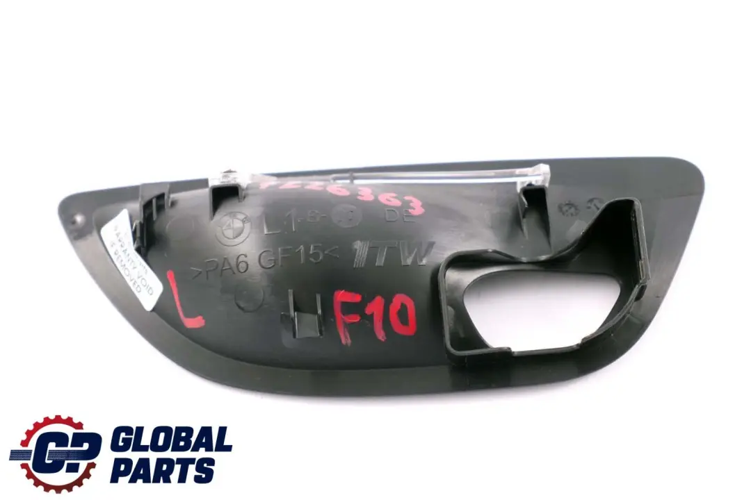 BMW F10 F11 Osłona Obudowa Klamki Drzwi Lewy Przód Czarna - SKU 7226363 - Numer Części 7226363
