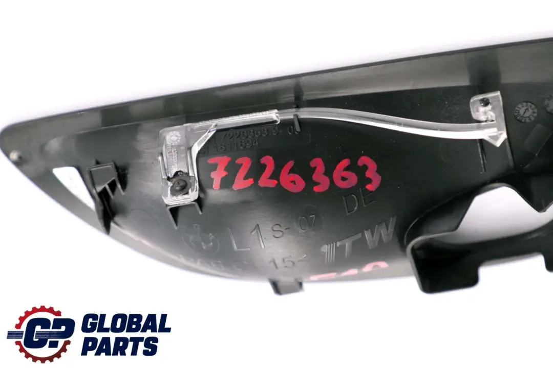 Inside Left N/S Door Opener Cover Trim Black 7226353 to BMW 5 Series F10 F11 with Part number 7226363 BMW 5 Series F10 F11 Inside Left N/S Door Opener Cover Trim Black 7226353 - SKU 7226363 - Part number 7226363