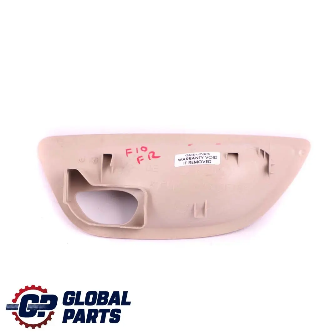 Interior Derecho Abrepuertas Tapa Embellecedor Oyster para BMW F10 F11 con número de pieza 7226352 BMW F10 F11 Interior Derecho Abrepuertas Tapa Embellecedor Oyster - SKU 7226370 - Número de pieza 7226352