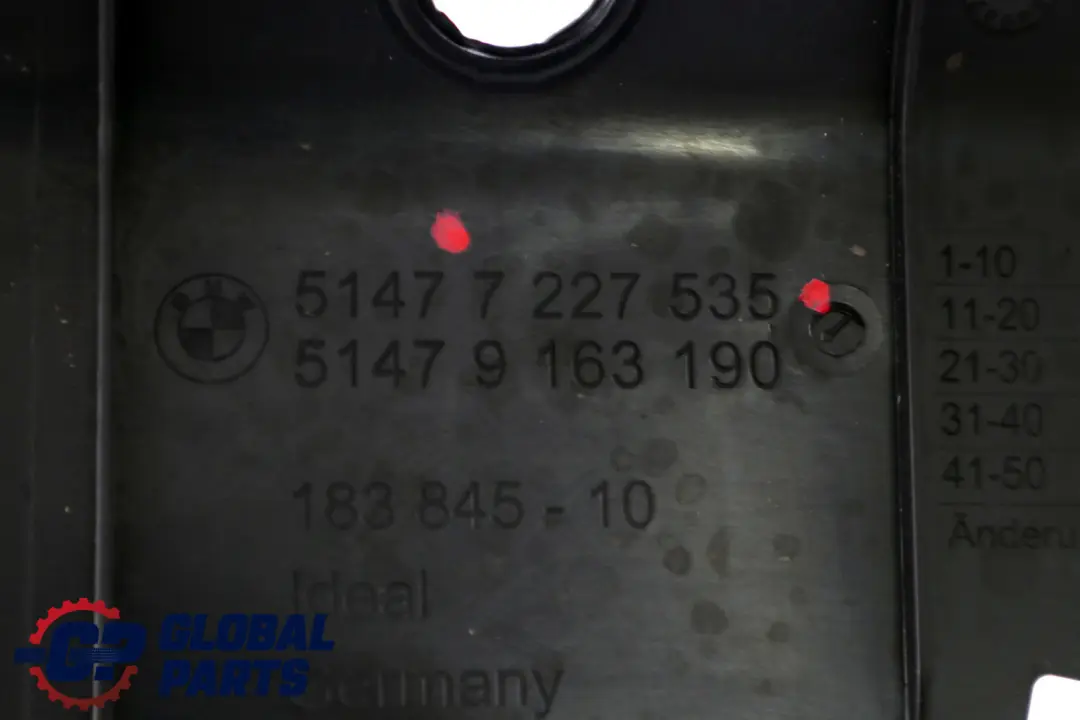 Portabagagli Copertura Bagagliaio Nero per BMW F10 con numero di parte 7227535 BMW F10 Portabagagli Copertura Bagagliaio Nero - SKU 7227535 - Numero di parte 7227535