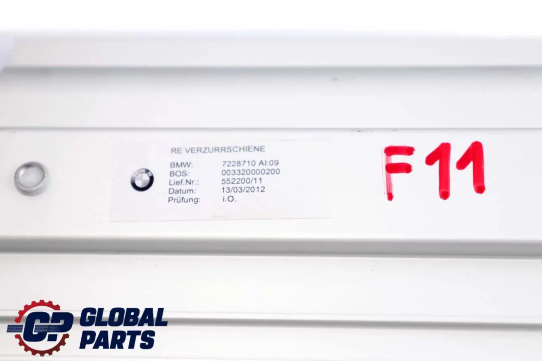 BMW F11 LCI Set di guide di fissaggio sinistra e destra portellone bagagliaio - SKU 7228709 7228710 - Numero di parte 7228709 7228710