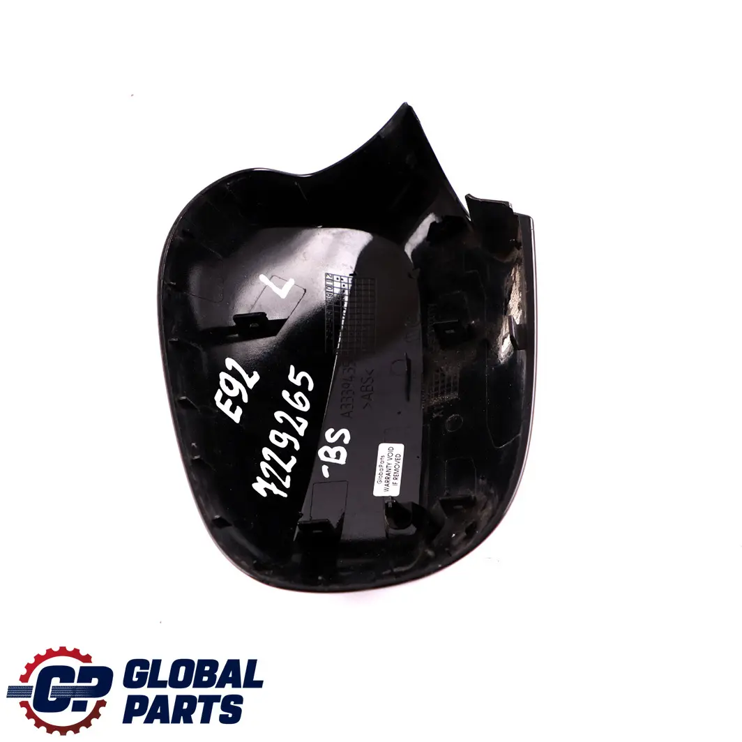 Left Cover Cap N/S Casing Housing Wing Mirror Black to BMW 3 E92 E93 LCI with Part number 7229265 BMW 3 E92 E93 LCI Left Cover Cap N/S Casing Housing Wing Mirror Black - SKU 7229265-BLK - Part number 7229265