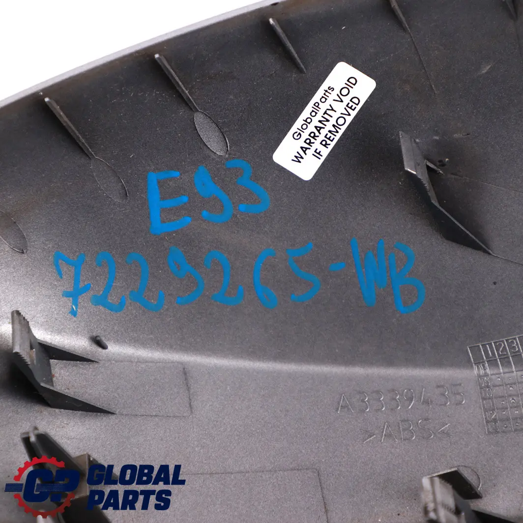 Left Cover Cap N/S Casing Housing Wing Mirror Bluewater 896 to BMW 3 E92 E93 LCI with Part number 7229265 BMW 3 E92 E93 LCI Left Cover Cap N/S Casing Housing Wing Mirror Bluewater 896 - SKU 7229265-WB - Part number 7229265