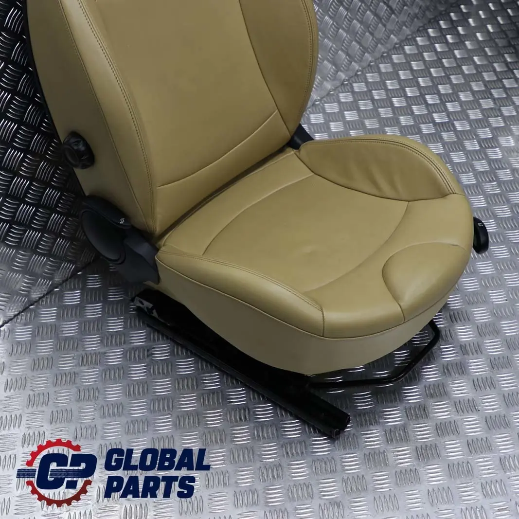 Leather Beige Front Left N/S to Mini Cooper One R55 R56 R57 Sport Seat with Part number 7229569 Mini Cooper One R55 R56 R57 Sport Seat Leather Beige Front Left N/S - SKU 7229569-3 - Part number 7229569