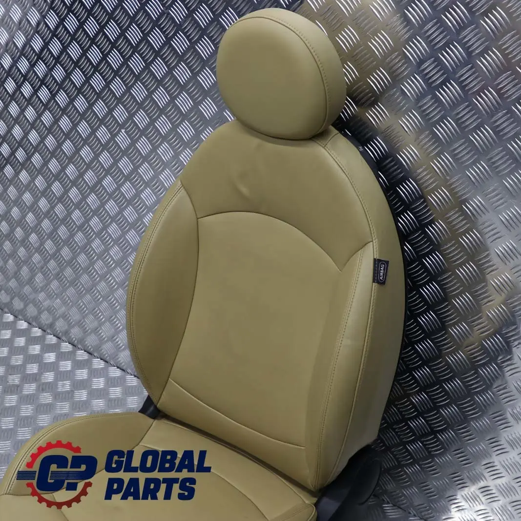 Leather Beige Front Left N/S to Mini Cooper One R55 R56 R57 Sport Seat with Part number 7229569 Mini Cooper One R55 R56 R57 Sport Seat Leather Beige Front Left N/S - SKU 7229569-3 - Part number 7229569